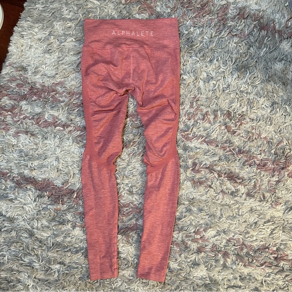 Alphalete aero rose pink seamless leggings M - Picture 4 of 4